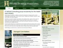 Tablet Screenshot of healthstrategyassoc.com